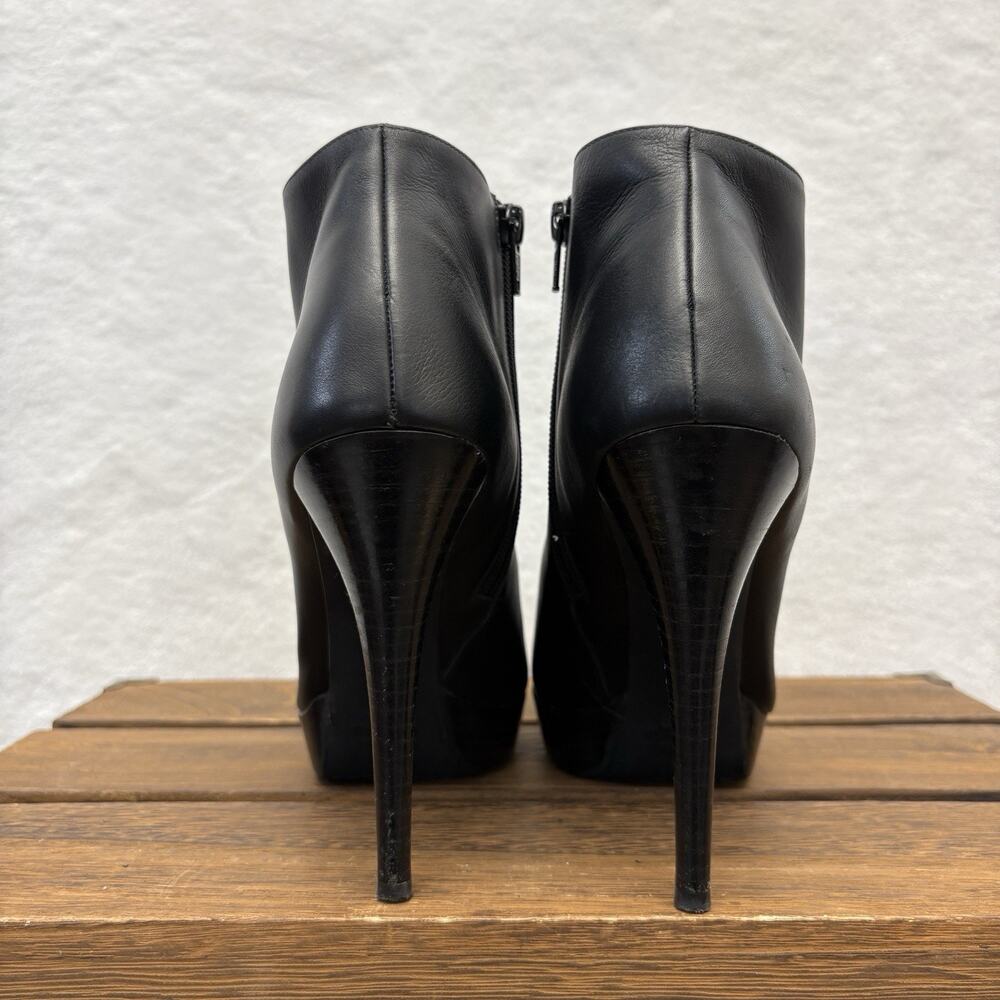 Stuart Weitzman Ankle Boots Napa Leather Black Platform Stiletto Booties 9.5M - Picture 3 of 14